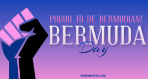Pink & Blue Proud To Be Bermudian Bermuda Day Facebook Cover & Phone Wallpaper