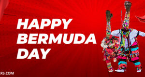 Red Happy Bermuda Day Double Gombeys Facebook Cover & Phone Wallpaper #1