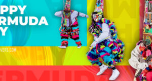 Three Line Gombey Happy Bermuda Day Facebook Cover & Phone Wallpaper